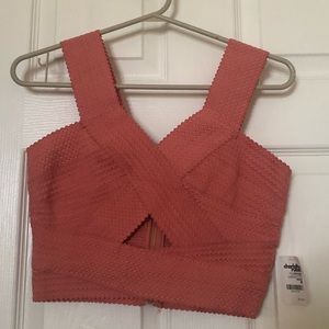 Charlotte Russe pink crop top